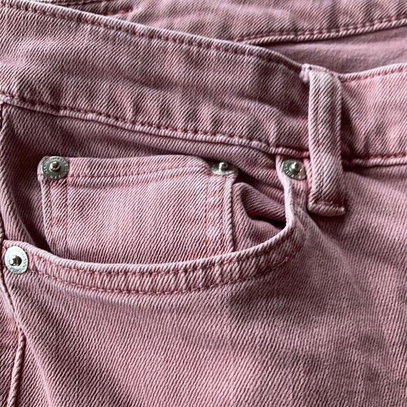 Vintage Lauren Ralph Lauren cropped raw edge hem Barbiecore ankle jeans 6 pink - Picture 8 of 14